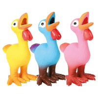 Produktbild von Trixie Quietschspielzeug Huhn aus Latex bunt klein - 4 x 14 cm