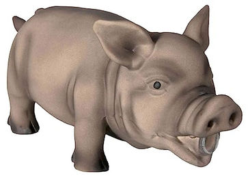 TRIXIE Quietschspielzeug Schwein aus Latex für Hunde Rosa Größe L - 1 Stk. – Bild 1 von 2