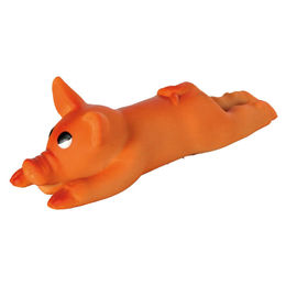 TRIXIE Quietschspielzeug Spanferkel aus Latex in Orange - 13 cm – Bild 1 von 6