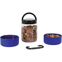 Produktbild von Trixie Reise-Set für Hunde mit Futtertonne und 2 Näpfen aus Kunststoff - 2 l