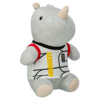 Produktbild von Trixie Rhino Raymond Plüschspielzeug für Hunde aus Plüsch und Nylon Grau Mittel