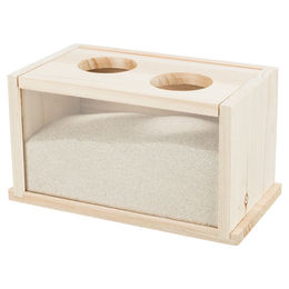 Trixie Sandbad Buddelkiste aus Holz für Hamster und Rennmäuse 28 x 15 x 15 cm – Bild 1 von 6
