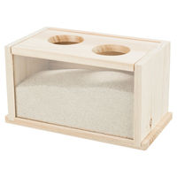 Produktbild von Trixie Sandbad Buddelkiste aus Holz für Hamster und Rennmäuse 28 x 15 x 15 cm