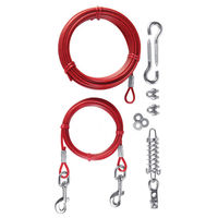 Produktbild von Trixie Schleppleine als Spannleine mit Laufleine für Hunde in Rot 15m - 15 m