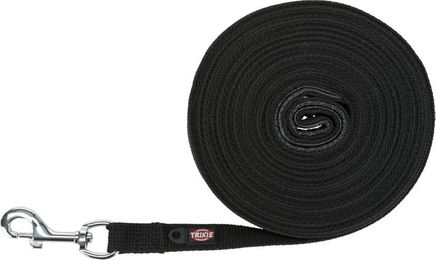 Trixie Schleppleine aus Baumwolle für Hunde Schwarz 10 m - 10 m – Bild 1 von 8