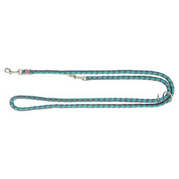 Produktbild von Trixie Schleppleine Cavo aus Nylon für große Hunde, S-M, Aqua/Grau - 2 m