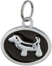 Trixie Schmuck-Adressanhänger Hund oval aus Metall 30 x 22 mm – Bild 1 von 1