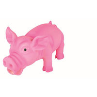 Produktbild von TRIXIE Schwein Quietschspielzeug aus Latex für Hunde in Rosa oder Grau 17 cm - 17 cm