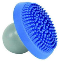 Produktbild von Trixie Shampoo- und Massagebürste aus Gummi für alle Tierarten und Felltypen in Blau/Grau