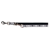 Produktbild von Trixie Silver Reflect Verstellbare Hundeleine aus Nylon Schwarz Silber Grau Größe XL - 2 m