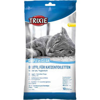 Produktbild von Trixie Simple'n'Clean Katzentoilettenbeutel Größe L Transparent Blau 10 Stück