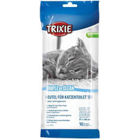 Produktbild von Trixie Simple'n'Clean Katzentoilettenbeutel Größe M Transparent Blau 10 Stück