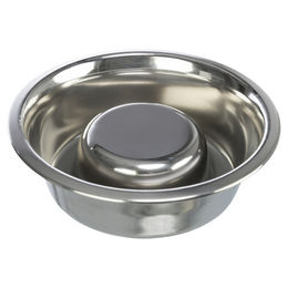Trixie Slow Feeder Hundenapf aus Edelstahl in Silber – Bild 1 von 2