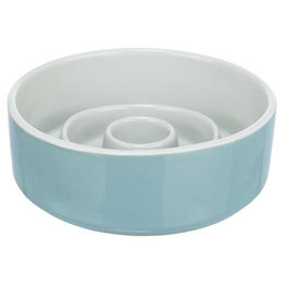 Trixie Slow Feeder Keramiknapf für Hunde grau/blau 450 ml - 0,45 l – Bild 1 von 11