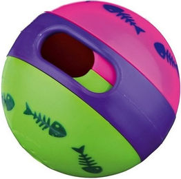 Trixie Snackball für Katzen aus Kunststoff mit Fischgräten-Motiv 6 cm bunt - 1 Stk. – Bild 1 von 2