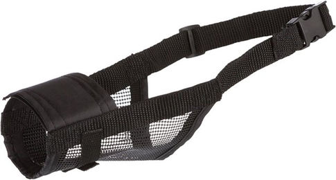 Trixie Soft Maulkorb mit Netzeinsatz aus Polyester in Schwarz – Bild 1 von 4