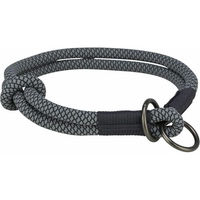 Produktbild von Trixie Soft Rope Zug-Stopp Erziehungshalsband für Hunde aus Seil schwarz/grau Größe L-XL