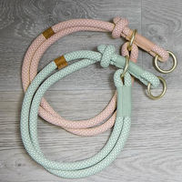Produktbild von Trixie Soft Rope Zug-Stopp Erziehungshalsband für Hunde aus Tau Rosa Größe L-XL