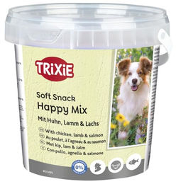 Trixie Soft Snack Happy Mix Belohnungssnack für Hunde und Katzen mit Huhn Lamm und Lachs glutenfrei ohne Zucker 500g - 500 g – Bild 1 von 3