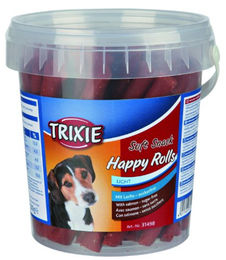 Produktbild von Trixie Soft Snack Happy Rolls Hundeleckerli mit Lachs ohne Zucker 500 g - 500 g