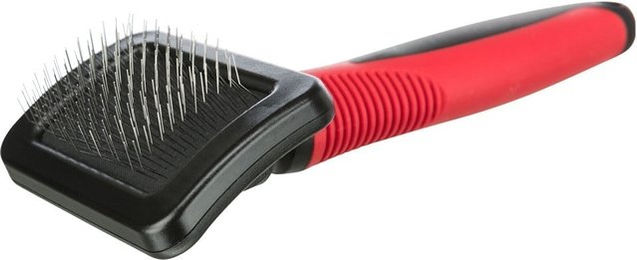 Trixie Softbürste für Haut und Fell in Schwarz/Rot 12 x 16 cm – Bild 1 von 6