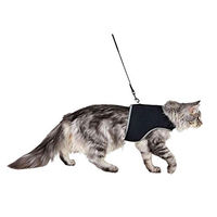 Produktbild von Trixie Softgeschirr mit Leine für Katzen Schwarz XL 36–54 cm