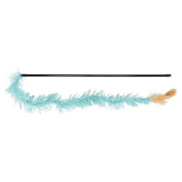 Produktbild von Trixie Spielangel mit Plüschband in Türkis - 49 cm