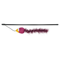 Produktbild von Trixie Spielangel mit Vogel aus Gummi - 50 cm