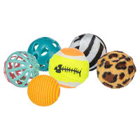 Produktbild von Trixie Spielbälle für Katzen Set bunt 6 Stück