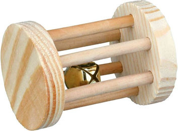 Trixie Spielrolle aus Holz für Kleintiere wie Meerschweinchen und Kaninchen FSC-zertifiziert 5 x 7 cm – Bild 1 von 3