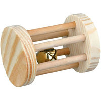 Produktbild von Trixie Spielrolle aus Holz für Kleintiere wie Meerschweinchen und Kaninchen FSC-zertifiziert 5 x 7 cm