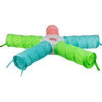 Produktbild von Trixie Spieltunnel mit 6 Ausgängen für Kaninchen und Meerschweinchen aus Polyester bunt 47 cm