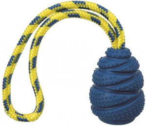 Trixie Sporting Jumper am Seil Hundespielzeug aus Naturgummi bunt 7 x 25 cm – Bild 1 von 2