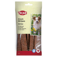 Produktbild von Trixie Stripes Hundeschleckerei Trockenfleisch Rind Sparpaket 100 g - 15 x 100 g