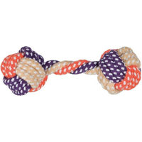 Produktbild von Trixie Tau-Hantel Spielzeug aus Baumwolle für Welpen Bunt 15 cm - 15 cm