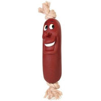 Produktbild von Trixie Tauspielzeug Würstchen am Seil aus Kunststoff in Rot - 13 cm