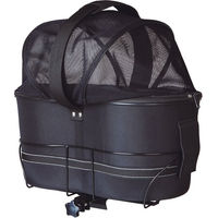 Produktbild von TRIXIE Tierfahrradkorb für Hunde mit Netzhaube Schwarz L 42 x B 29 x H 48 cm