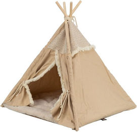 Trixie Tipi Boho Kuschelhöhle für Hunde und Katzen aus Baumwolle Beige – Bild 1 von 8