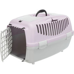 Trixie Transportbox Capri 2 XS für kleine Hunde und Katzen in Grau/Lila aus Kunststoff – Bild 1 von 6