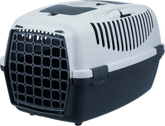 Trixie Transportbox Capri 3 für Hunde und Katzen, hellgrau/dunkelgrau, 61x40x38cm – Bild 1 von 1