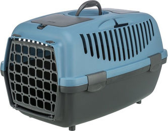 Trixie Transportbox Capri 3 für kleine Hunde und Katzen dunkelgrau/blau 61x40x38 cm – Bild 1 von 6