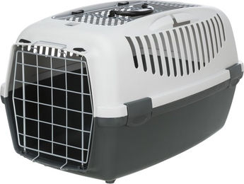 Trixie Transportbox Capri 3 Open Top für Hunde und Katzen kleine Rassen dunkelgrau/hellgrau 40 x 61 x 38 cm – Bild 1 von 13