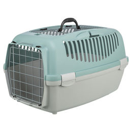 Trixie Transportbox Capri 3 Open Top für Hunde und Katzen kleiner Rassen hellgrau/salbei – Bild 1 von 6