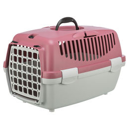 Produktbild von Trixie Transportbox Capri Mini aus Kunststoff für Hunde XS hellgrau/altrosa
