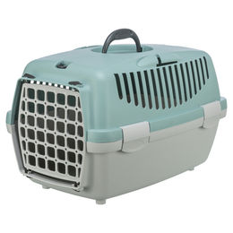 Trixie Transportbox Capri Mini XS aus Kunststoff in Grau Grün Rosa 32 x 31 x 48 cm – Bild 1 von 2