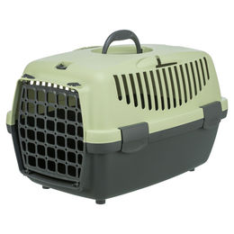 Produktbild von Trixie Transportbox Capri XS aus Kunststoff dunkelgrau/pastellgrün 32 x 31 x 48 cm