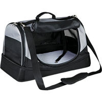 Produktbild von TRIXIE Transportbox Holly für mittlere Hunde, Schwarz/Grau, Größe L, Polyester