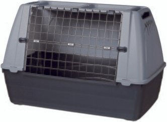 TRIXIE Transportbox Journey aus Metall in Schwarz/Grau Größe Groß – Bild 1 von 2
