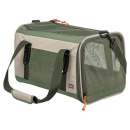 Produktbild von Trixie Transportbox Marlon Hundetasche aus Polyester in Beige und Grün 27 x 27 x 43 cm