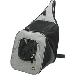 TRIXIE Transportbox Savina Fronttasche für kleine Rassen aus Polyester, Schwarz/Grau, 30 x 33 x 26 cm – Bild 1 von 8